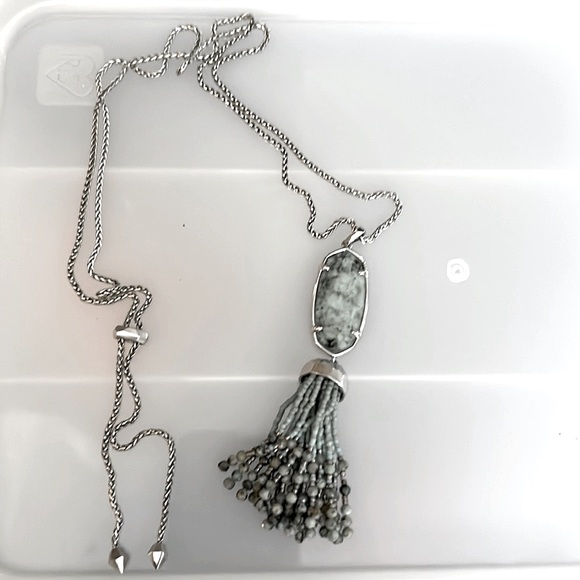 Kendra Scott “Eva” African Turquoise Necklace with Tassel NWOT - Picture 4 of 4